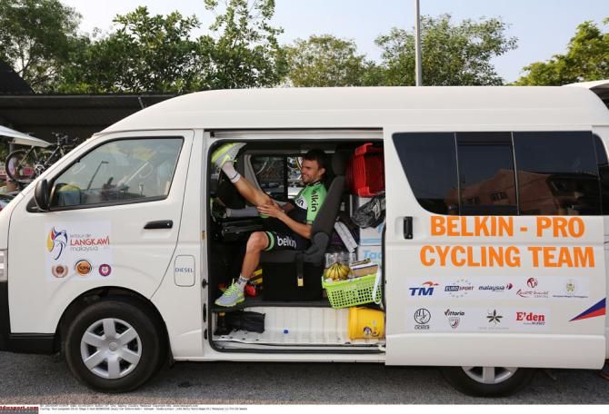 Jack Bobridge has a stretch before stage 3