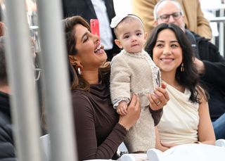Priyanka Chopra Jonas and Malti Marie Chopra Jonas at the star ceremony where the Jonas Brothers are honored with a star on the Hollywood Walk of Fame on January 30, 2023 in Los Angeles, California