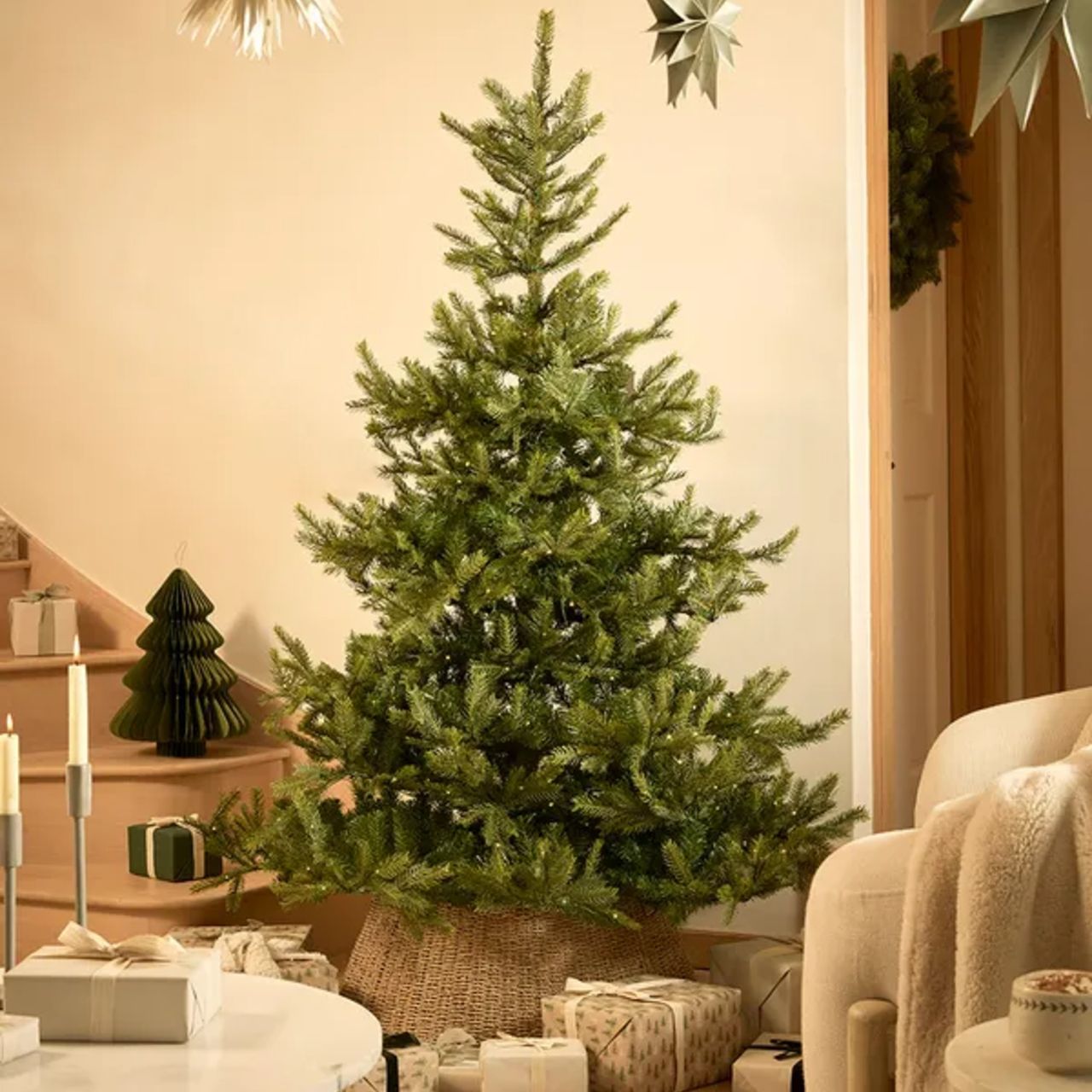 Cox &amp; Cox Bergen Spruce Pre-Lit Christmas Tree - 6ft