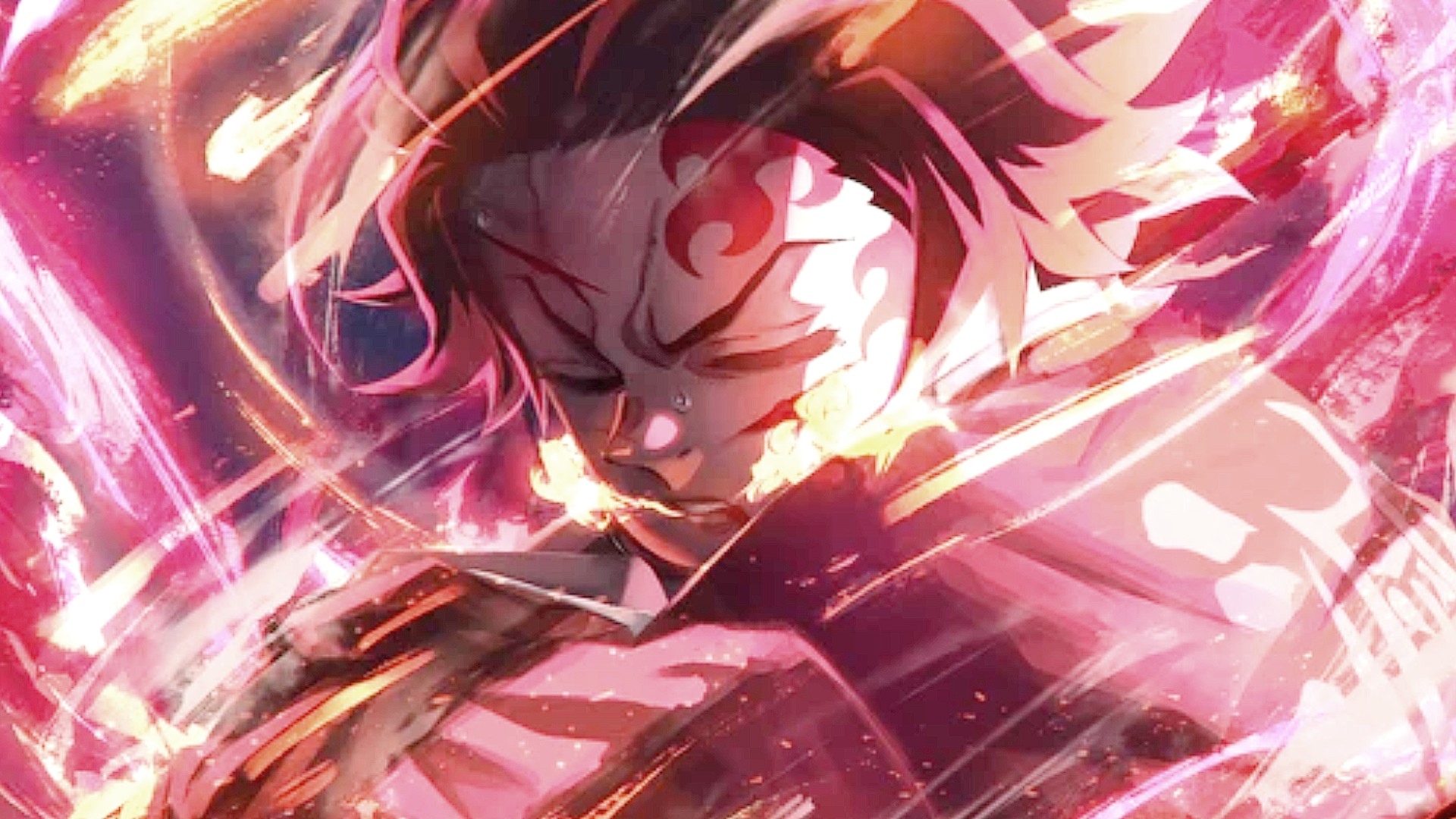 An anime character with flames on their face in Anime Fighting Simulator