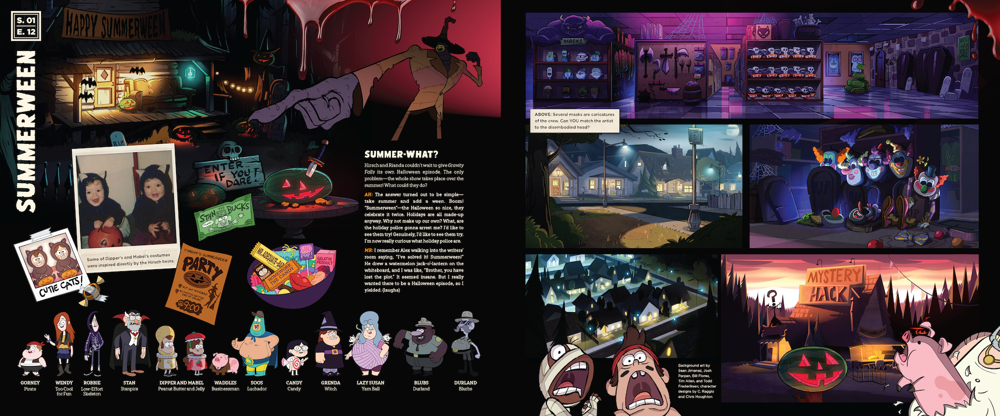 "Summerween" episode breakdown in The Art of Gravity Falls