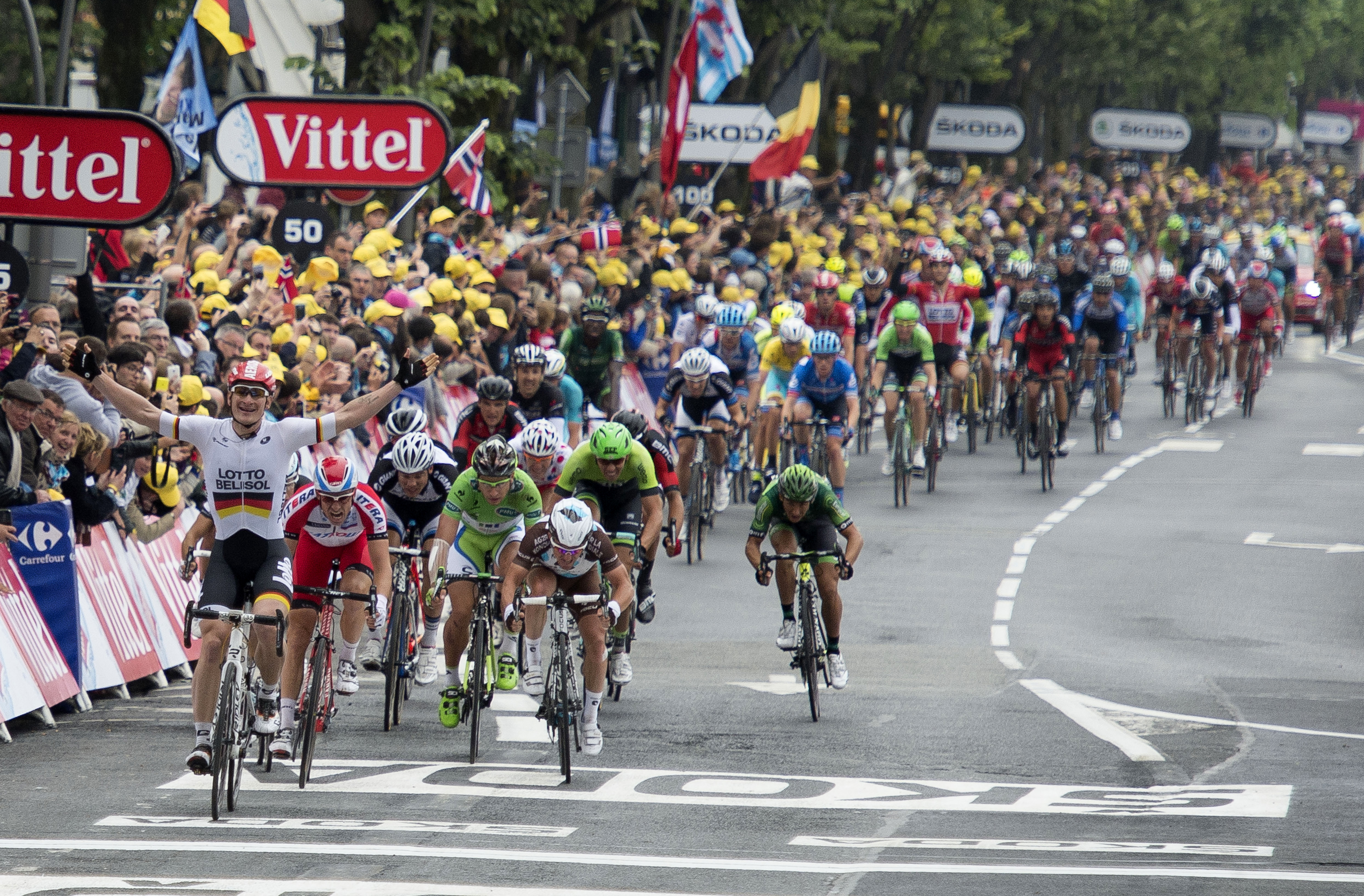 Andre Greipel wins a stage of the Tour de France in 2014
