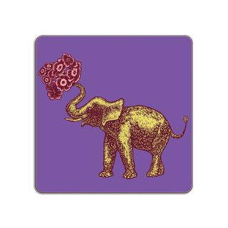 Amara Avenida Home Animaux Elephant Purple Square Placemats