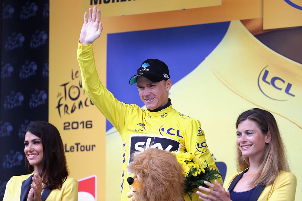 Chris Froome (Team Sky) takes the yellow jersey into Paris