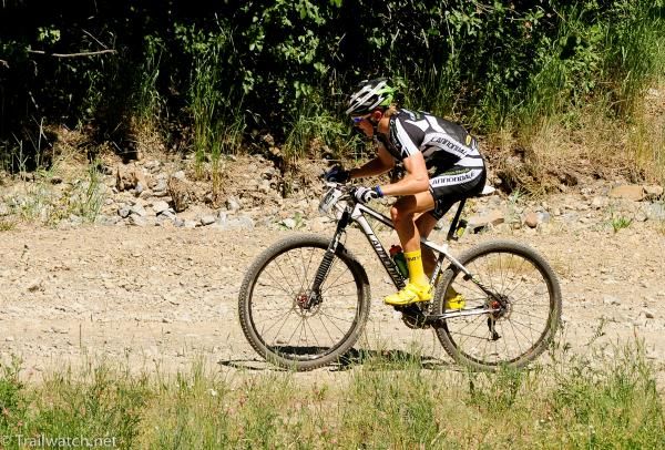 Keegan Swenson (Cannondale) climbing with two laps to go in the 17-18 race