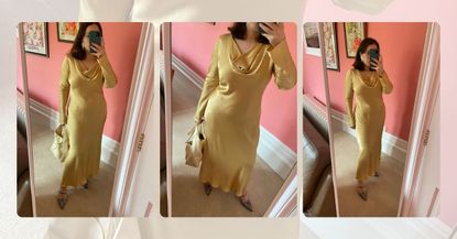 Butter yellow Ghost silk dress