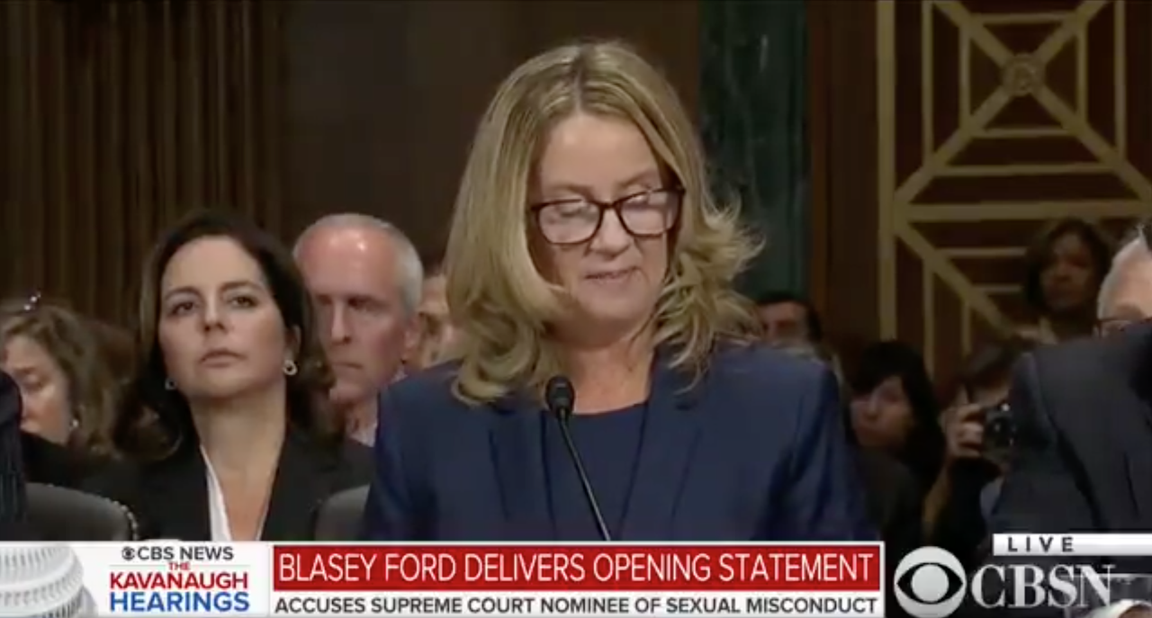 Christine Blasey Ford opening statement.