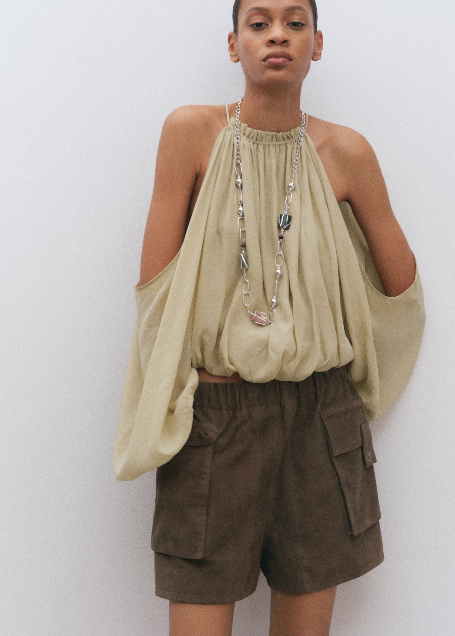 Off-The-Shoulder Lyocell Blouse - Women | Mango United Kingdom