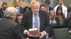 Boris Johnson in front of the privileges committee