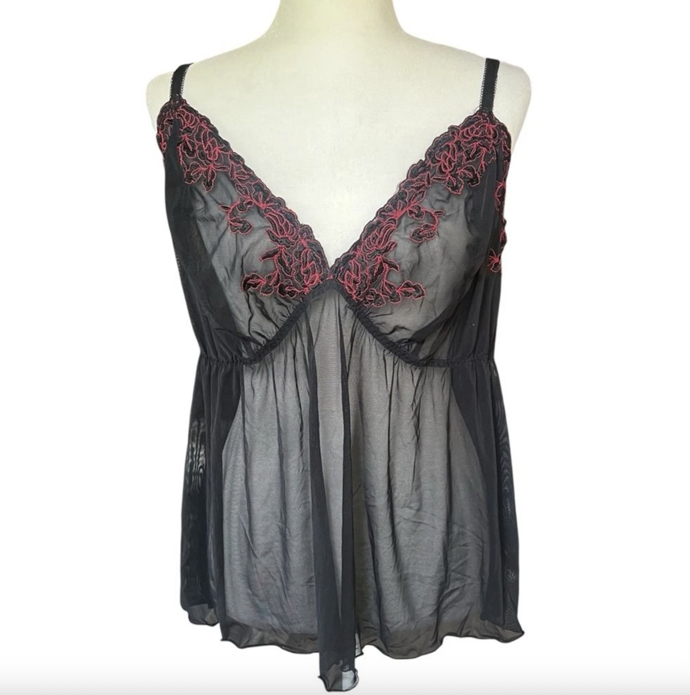 ebay, Cacique Babydoll Black Lingerie Top