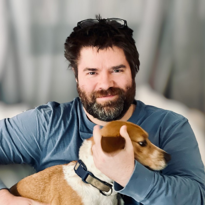 Hooded Horse CEO and his dog