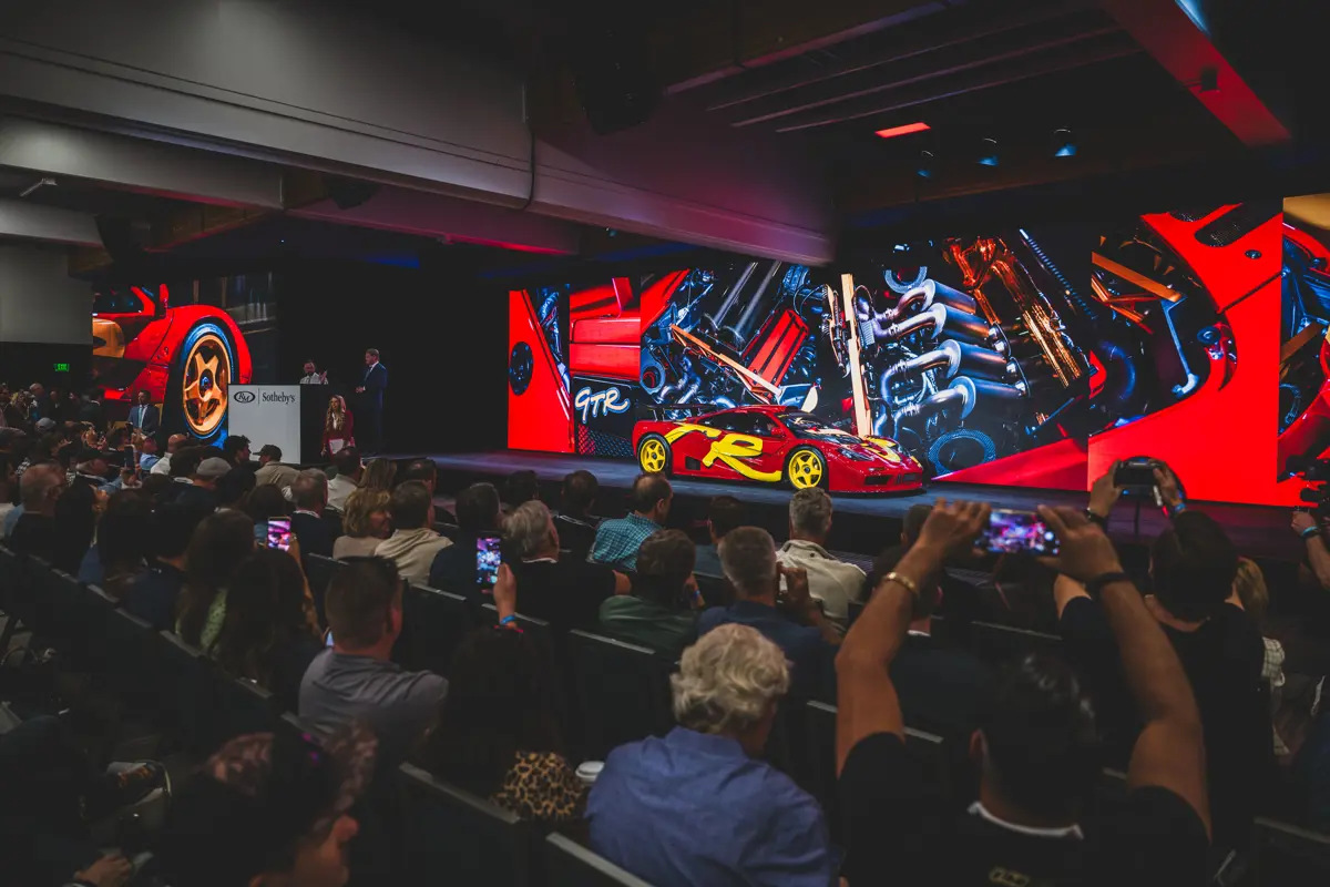 The 1996 McLaren F1 GTR sold for $34,655,000 at RM Sotheby's