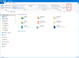 Open Folder Options on Windows 10