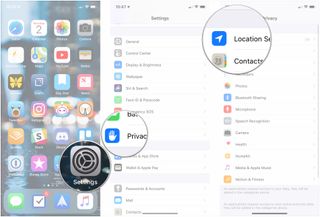 Open Settings, tap Privacy, tap Location Services
