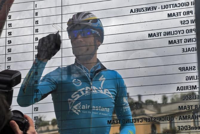 Vincenzo Nibali (Astana) at the start in Milan