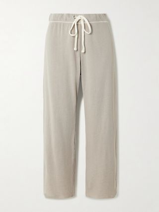 Cropped French Cotton-Terry Sweatpants