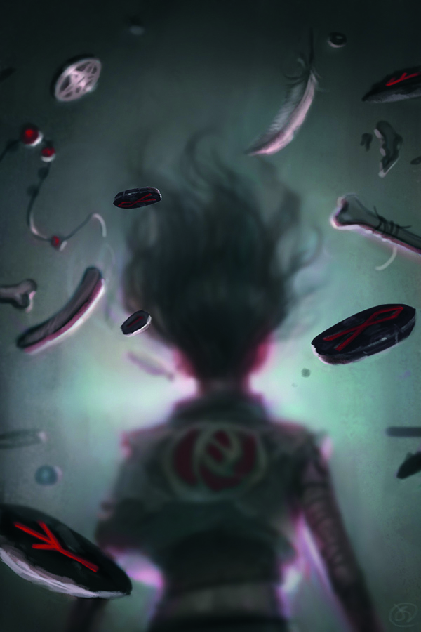 A sketch for book cover art by Dan Dos Santos