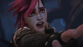 Vi reaching out for something in the Arcane Season 2 trailer.