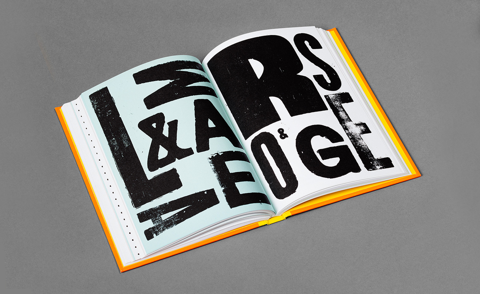 ... as well as examples of his letterpress techniques
