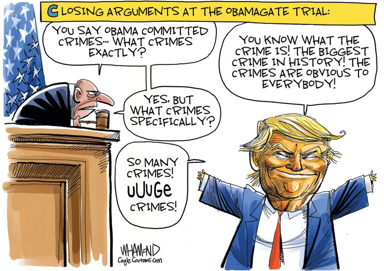 Political Cartoon U.S. Trump Obamagate accusations | The Week