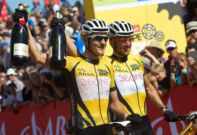Cape Epic Winners Jaroslav Kulhavy and Christoph Sauser of Burry Stander-Songo
