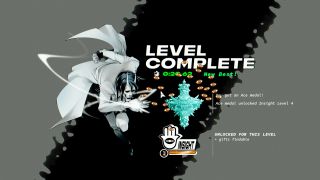Level complete screen