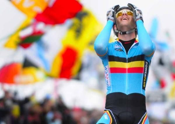 Niels Albert (Belgium) can't believe what he's won