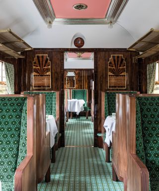 Wes Anderson train with Art Deco features