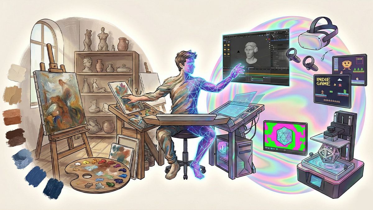 Future of freelancing with AI in 2026 showing remote professionals using artificial intelligence tools
