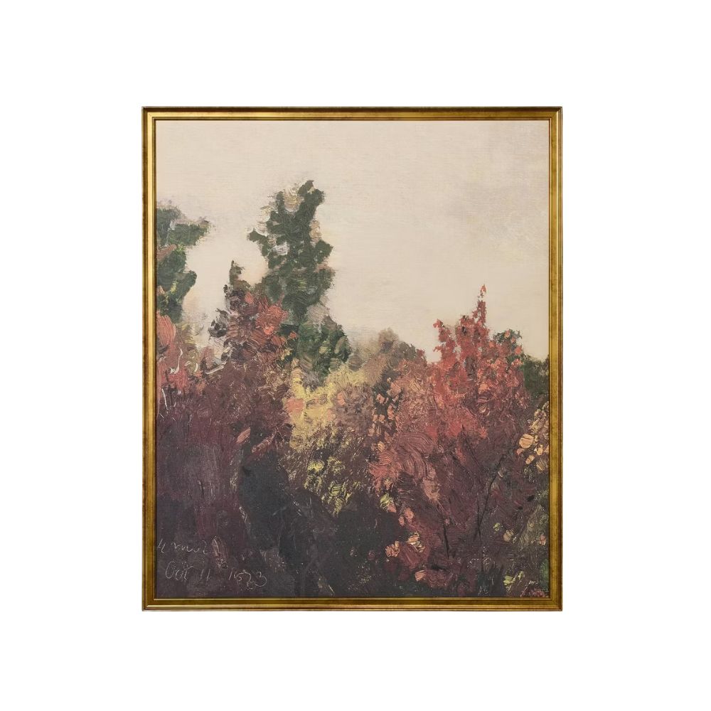 Vertical Fall Tree Framed Wall Art 