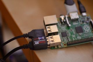 Raspberry Pi with connected Wi-Fi adapter