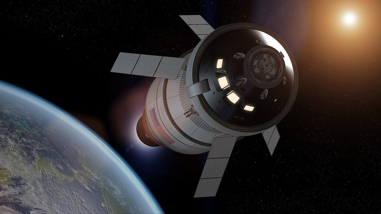 An Illustration of the Artemis 1 Orion capsule