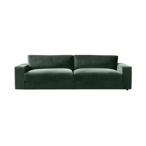 Green velvet couch