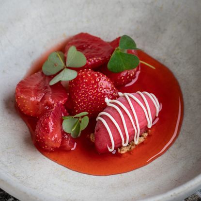 The show-stopping strawberry dessert at Adare Manor.