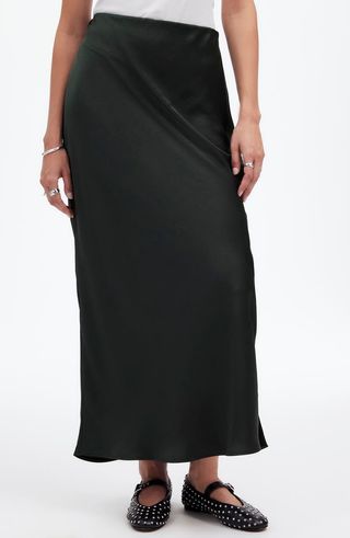 Satin Maxi Slip Skirt