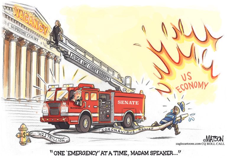 Political Cartoon U.S. Supreme Court congress SCOTUS McConnell Barrett