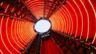 View into the chimney from Lift 109, Battersea Power Station