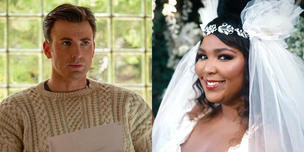 Chris Evans in Knives out and Lizzo in Truth Hurts music video