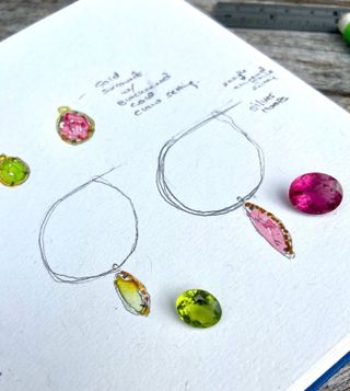 Minka jewels designs on paper