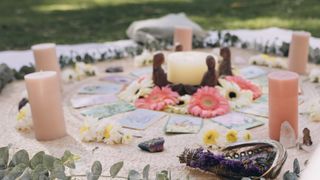 Tarotscope April 2023: Set up in an outdoor space to celebrate a circle of women.