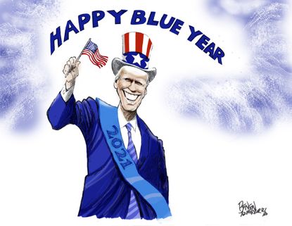 Political Cartoon U.S. Joe Biden president