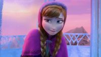 Anna looking nervous in Frozen.