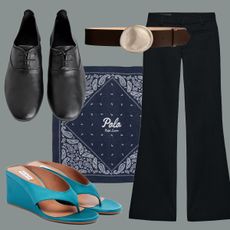 collage of spring fashion items