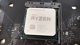 AMD Ryzen 5 5600 in a motherboard