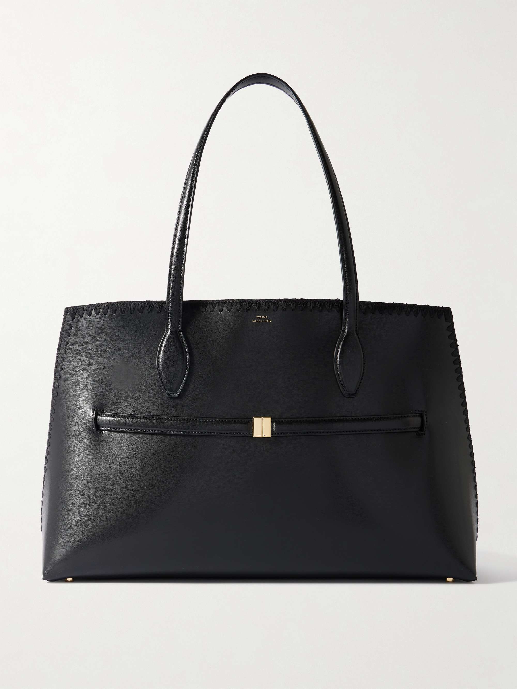 Lounge Belted Whipstitched Leather Tote