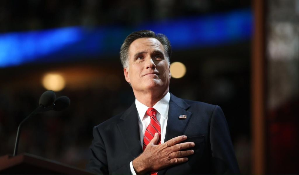 Republican presidential nominee Mitt Romney at the 2012 Republican National Convention