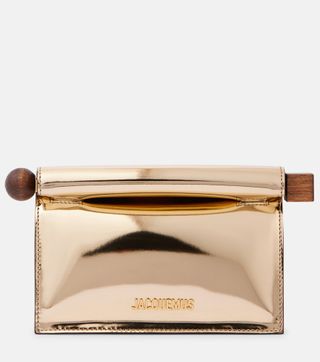 Rond Carré Small Faux Leather Clutch