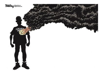 Political cartoon U.S. Ferguson injustice