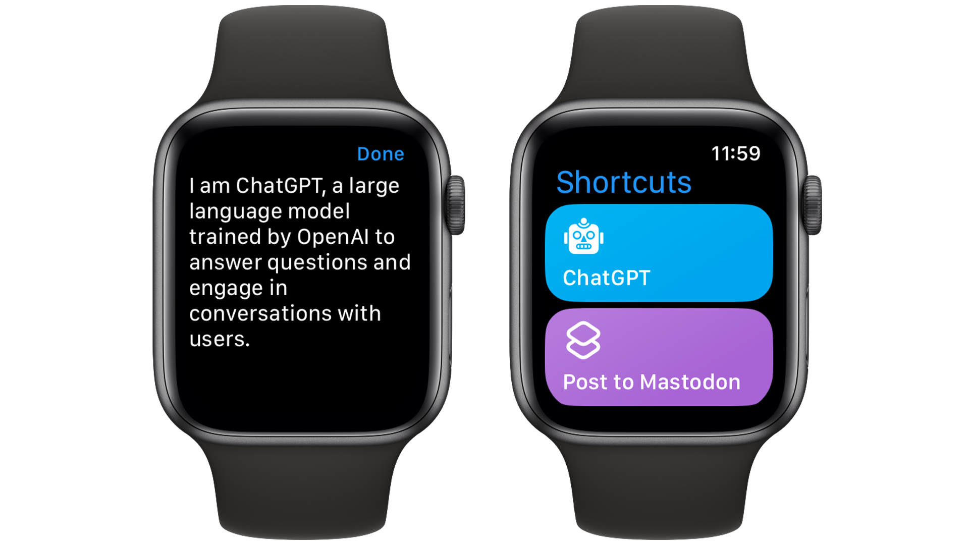 ChatGPT sur Apple Watch