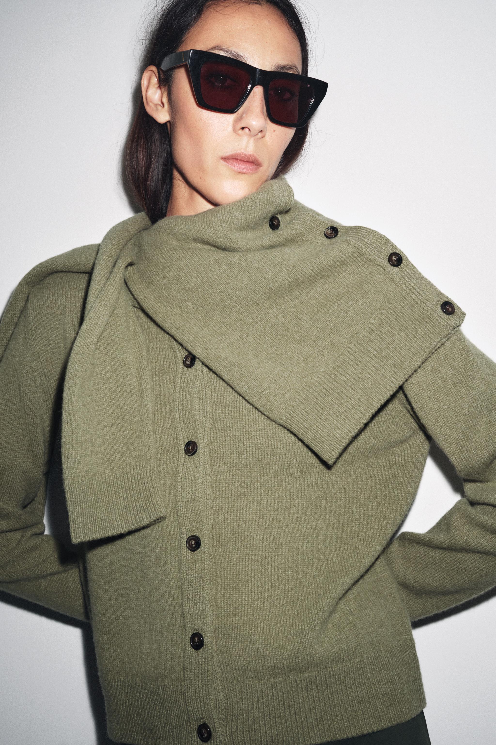 Cashmere and Wool Long Sleeve Cardigan